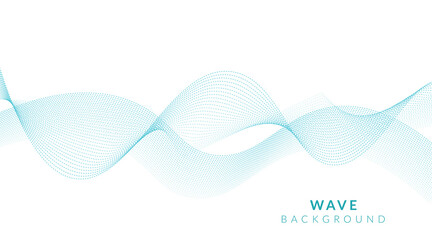 Modern vector background with blue wavy lines.	