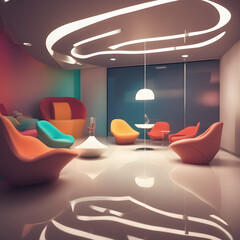 modern living room Generative AI