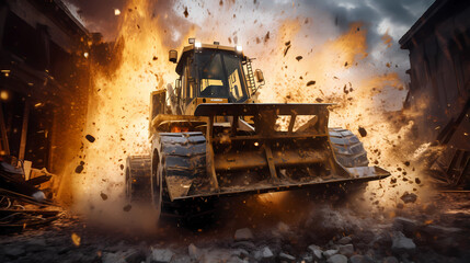 bulldozer destroy