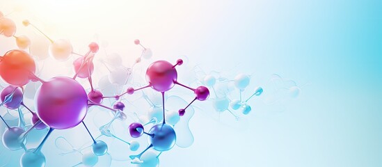 Medical molecules in abstract background