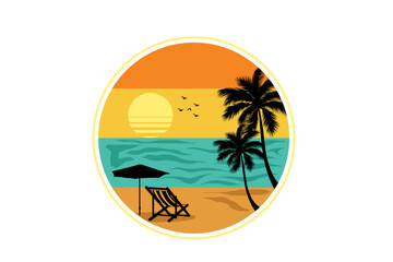 summer beach illustration