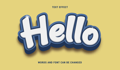 hello text effect editable eps cc