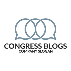 Obraz premium Congress Blogs Logo Template design free download