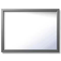 Obraz premium Beautiful photo frame on a transparent white background.