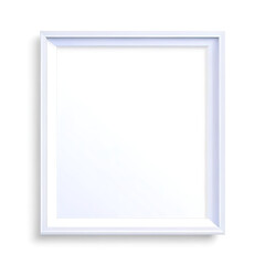 Beautiful photo frame on a transparent white background.