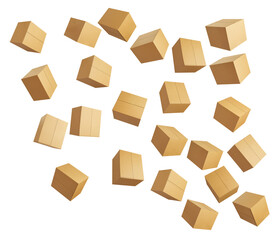 box package delivery cardboard carton packaging isolated shipping gift container brown send...