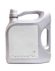 engine oil bottle isolated on white