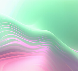 Pastel abstract colorful pink and green background with softly waves.
