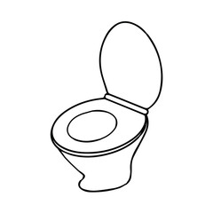 toilet bowl isolated on white