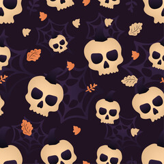 halloween pumpkins scary pattern