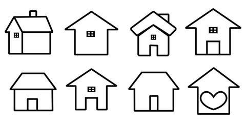 set of house icons