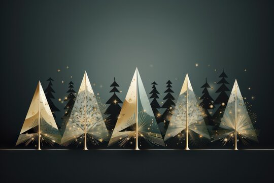 A modern and stylized Christmas tree with a minimalist design