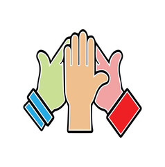 Fototapeta premium hand with thumb up sign