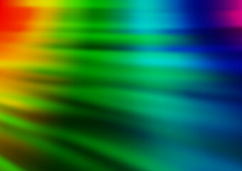 Light Multicolor, Rainbow vector template with liquid shapes. Glitter abstract illustration with wry lines. New composition for your brand book.