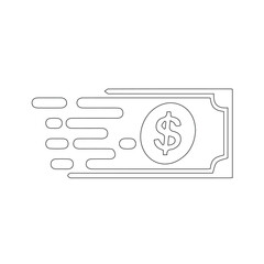 Fototapeta premium Fast money icon vector, Fast Cash logo template, Money logo designs