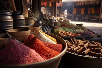 A collection of various types of spices displayed in different bowls. Perfect for adding flavor and enhancing the taste of dishes.