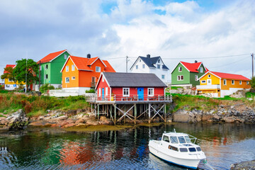 Fototapeta premium Colorful buildings Lofoten