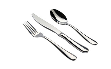 Luxurious Silverware Set on transparent background PNG format