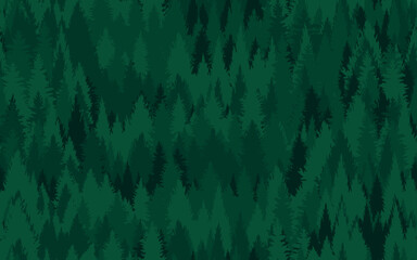Pine trees seamless Pattern decorative ornate jungle theme woods vector pattern paper print textile wallpaper fabric web background texture