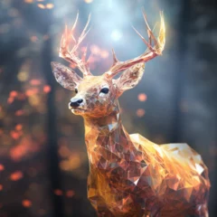 Deurstickers diamond tail deer © ahmad05