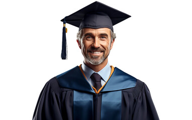Teacher with Degree on transparent background PNG format