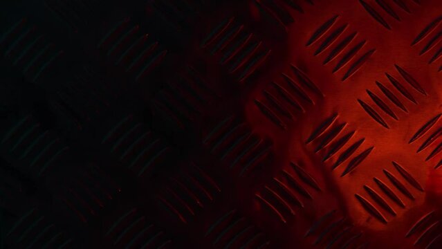 Loop Of Industrial Flashing Light On Metal Wall
