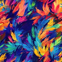 Foto op Plexiglas Colorful abstract floral seamless pattern. © Evarelle