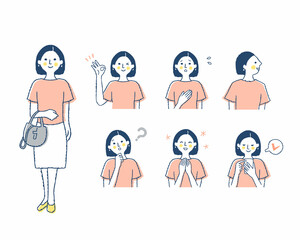 女性の表情_f9　バリエーションセット