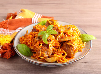Meatballs with mushrooms
