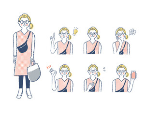 女性の表情_f10　バリエーションセット