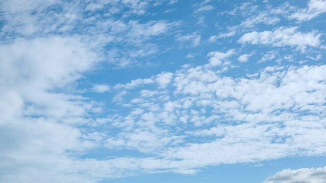 beautiful time lapse footage of a sunny day with blue sky cumulus and cirrus clouds
