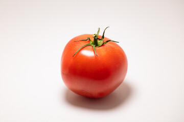 red ripe tomato isolated