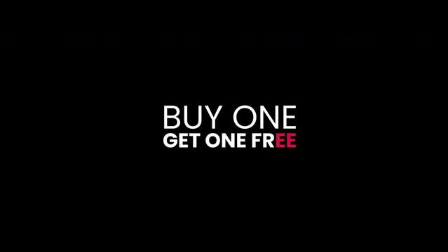 buy one get one free Intro Template animation. Motion Graphics animation. promo style background