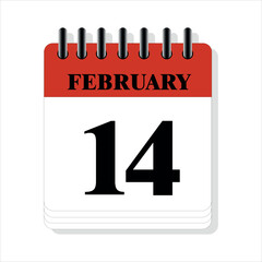 February 14 calendar date design