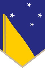 Vertical hanging flag of Tokelau