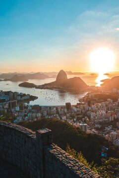 sunset over the sea rio de janeiro