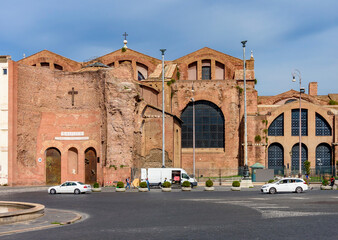 Basilica of St. Mary of Angels and Martyrs (Basilica di Santa Maria degli Angeli e dei Martiri) on...