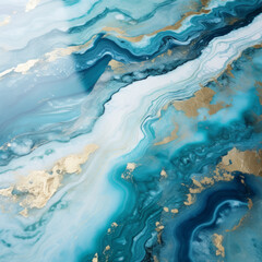 Abstract Ocean with Natural Luxury Texture, Marble Swirls and Agate Ripples