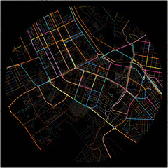 Colorful Map of Aktobe, Aktobe Province with all major and minor roads.