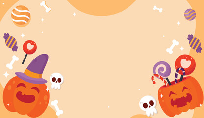 background illustration halloween pumpkin