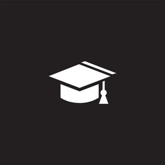 Students graduation cap, education cap Icon vector