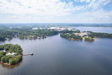 Aerial View of Lake Norman, North Carolina - obrazy, fototapety, plakaty
