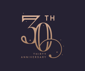 30 Year Anniversary Vector Template Design Illustration 30 Anniversary Logo 