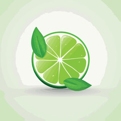 Lime in cartoon, doodle style. 2d vector illustration in logo, icon style. AI Generative