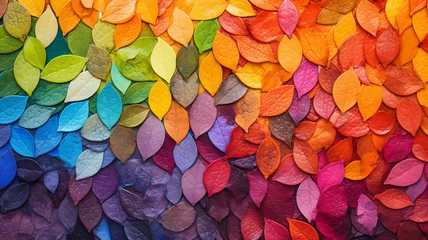 Foto op Plexiglas Fall theme background colorful autumn leaves pattern © Artofinnovation