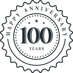 Vintage 100 Anniversary Labels, Frames and Design Elements 