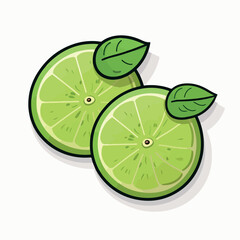 Lime in cartoon, doodle style. 2d vector illustration in logo, icon style. AI Generative