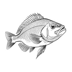 Obraz premium Hand Drawn Sketch Snapper Fish Illustration 
