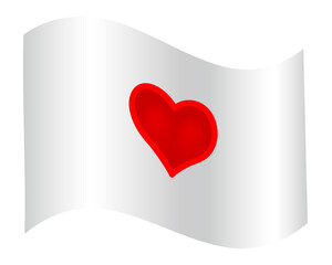Abstract heart flag