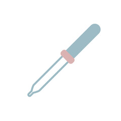 Isolated vector illustration of dropper. Symbol of laboratory analysis, the medical and pharmaceutical industries
